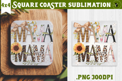 Square Coaster | Mothers Day | Flowers, Mom Product Image 1