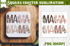 Square Coaster | Mothers Day | Flowers, Mom Product Image 1