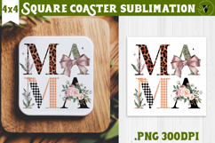 Square Coaster | Mothers Day | Flowers, Mom Product Image 1