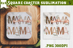 Square Coaster | Mothers Day | Flowers, Mom Product Image 1