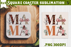 Square Coaster | Mothers Day | Flowers, Mom Product Image 1