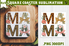Square Coaster | Mothers Day | Flowers, Mom Product Image 1