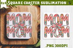Square Coaster | Mothers Day | Flowers, Mom Product Image 1