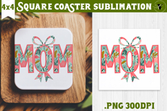 Square Coaster | Mothers Day | Flowers, Mom Product Image 1