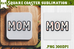 Square Coaster | Mothers Day | Flowers, Mom Product Image 1