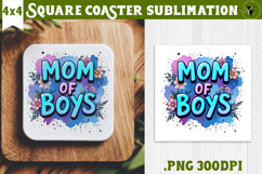 Square Coaster | Mothers Day | Flowers, Mom Product Image 1