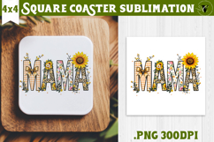 Square Coaster | Mothers Day | Flowers, Mom Product Image 1
