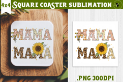 Square Coaster | Mothers Day | Flowers, Mom Product Image 1