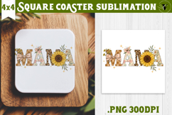 Square Coaster | Mothers Day | Flowers, Mom Product Image 1
