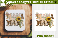 Square Coaster | Mothers Day | Flowers, Mom Product Image 1
