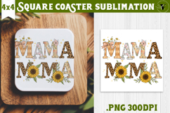 Square Coaster | Mothers Day | Flowers, Mom Product Image 1