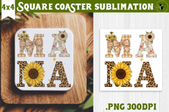 Square Coaster | Mothers Day | Flowers, Mom Product Image 1