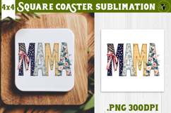 Square Coaster | Mothers Day | Flowers, Mom Product Image 1