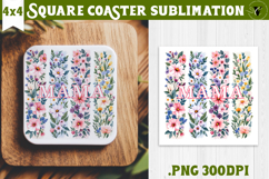 Square Coaster | Mothers Day | Flowers, Mom Product Image 1