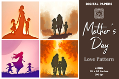 Mother&#039;s Day Digital papers. PNG Product Image 1