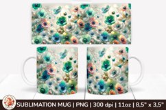 3D Flowers Mug, Spring Flowers, Spring Mug, 11 oz mug Product Image 1