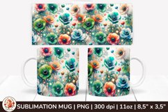 3D Flowers Mug, Spring Flowers, Spring Mug, 11 oz mug Product Image 1
