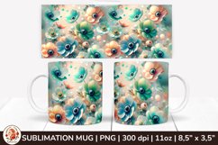 3D Flowers Mug, Spring Flowers, Spring Mug, 11 oz mug Product Image 1