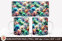 3D Flowers Mug, Spring Flowers, Spring Mug, 11 oz mug Product Image 1