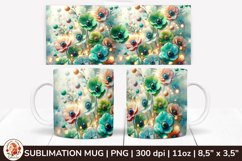 3D Flowers Mug, Spring Flowers, Spring Mug, 11 oz mug Product Image 1