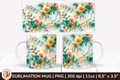 3D Flowers Mug, Spring Flowers, Spring Mug, 11 oz mug Product Image 1