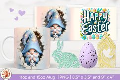 3D Mug Easter, Easter Gnome, Cracked Wall Product Image 1