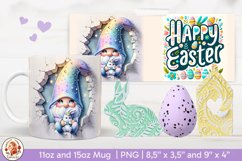 3D Mug Easter, Easter Gnome, Cracked Wall Product Image 1