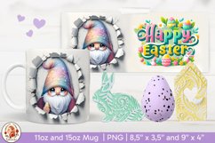 3D Mug Easter, Easter Gnome, Cracked Wall Product Image 1