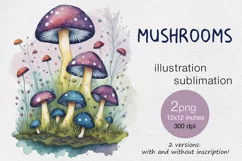 Mushrooms t-shirt sublimation 2 print design PNG Product Image 1