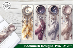 Moon Dreamcatcher Printable Bookmark 4 PNG Product Image 1