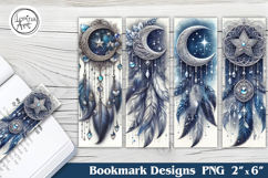 Moon Dreamcatcher Printable Bookmark 4 PNG Product Image 1