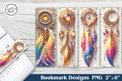 Moon Dreamcatcher Printable Bookmark 4 PNG Product Image 1
