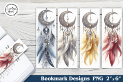 Moon Dreamcatcher Printable Bookmark 4 PNG Product Image 1