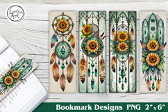 Sunflower Printable Bookmark 4 PNG Product Image 1