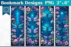 Dragonfly Printable Bookmark 4 PNG Product Image 1