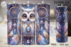 4 Owl Tumbler Sublimation, 20 oz Tumbler Wrap Product Image 4