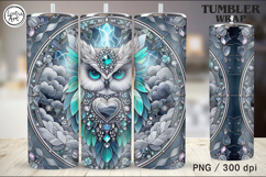 4 Owl Tumbler Sublimation, 20 oz Tumbler Wrap Product Image 3