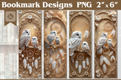 Owl Mother &amp; Baby Printable Bookmark 4 PNG Product Image 1