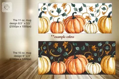 Cute pumpkins mug wrap PNG sublimation. 11 & 15 oz mug Product Image 3