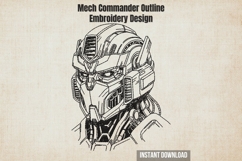Mech Commander Outline Embroidery Product Image 1