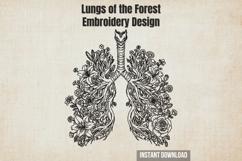 Lungs of the Forest | Artistic Floral Lungs Sketch Product Image 1