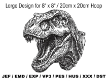 Tyrannosaurus Rex Face Outline Product Image 2