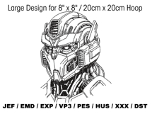 Mech Commander Outline Embroidery Product Image 2
