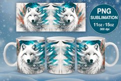 Polar Wolf mug wrap. 11&amp;15oz Product Image 1