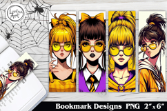 Pop Art Girl. Printable Bookmark 4 PNG Product Image 1