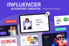 Vybel - Influencer &amp; Content Creator PowerPoint Template Product Image 1