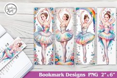 Rainbow Dancer Printable Bookmark 4 PNG Product Image 1