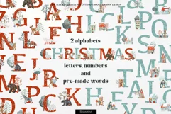 Winter alphabet with animals and houses Product Image 1