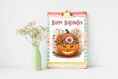 Watercolor Spooky Pumpkin PNG sublimation Product Image 2