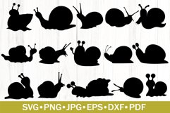 Snail Bundle SVG - Snails Bundle Silhouettes Product Image 1